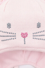 шапка  для девочки  КВ 20375/бледно-розовый