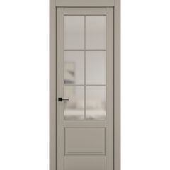 Купить Межкомнатная дверь керамик NC 12 бежевый остеклённая