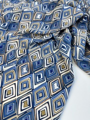 Вискоза штапель Синий ромб