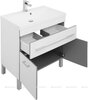 Aquanet 287659 Набор Верона напольная 75 1 ящ. 2 дв.цв. белый.зеркало камерино (раковина Aquanet) (287659)