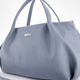 Сумка Саломея 334 гладкий серо-голубой