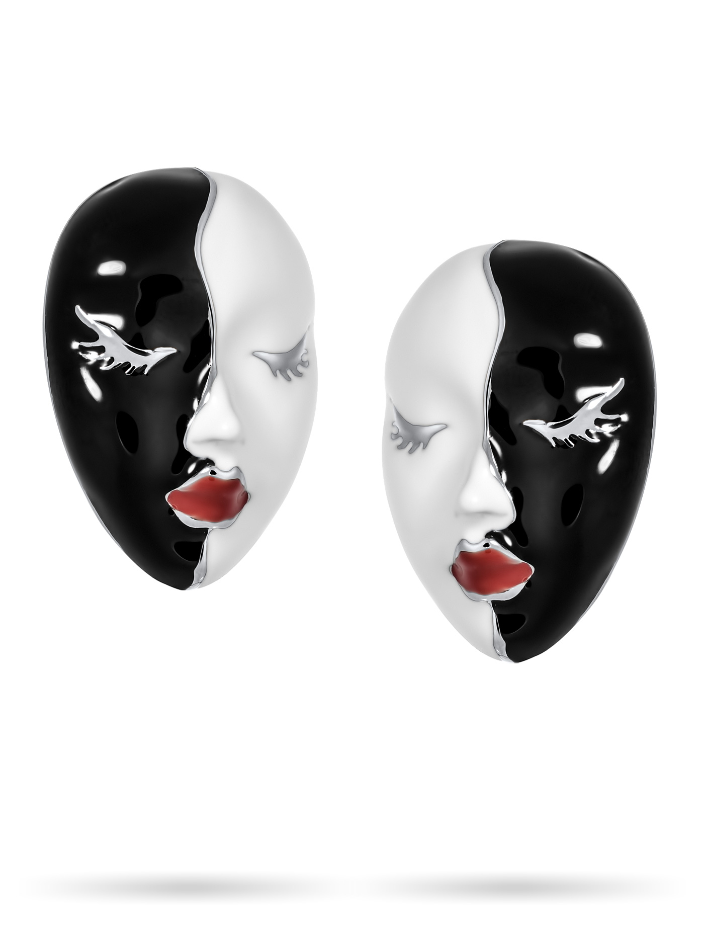 Крупные дизайнерские серьги Маски