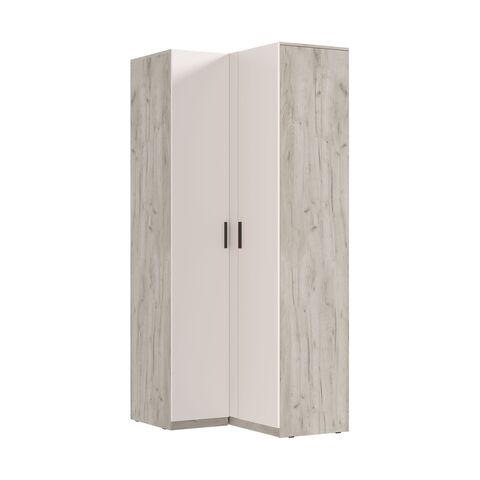 Ларго Шкаф угловой (ручки мал.) 5 полок (Кашемир, Дуб Крафт серый)