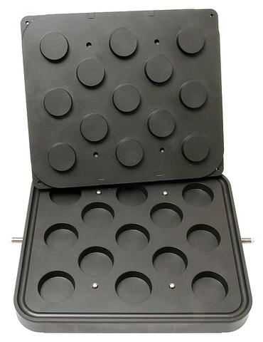 Форма для тарталетницы Kocateq DHTartmatic Plate 33 (круглые, верхний ? 60 мм, нижний ? 55 мм, 13 шт.)