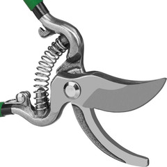 РОСТОК PC-19, 200 мм, углеродистая сталь, ст45, цельнокованый, с овальными рукоятками, плоскостной секатор (423006)