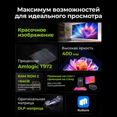 Проектор Cactus CS-PRU.03B.Full HD-A DLP 6500Lm LS 400Lm ANSI (1920x1080) 2000:1 ресурс лампы:30000часов 2xUSB typeA 1xHDMI 1.5кг — фото 4