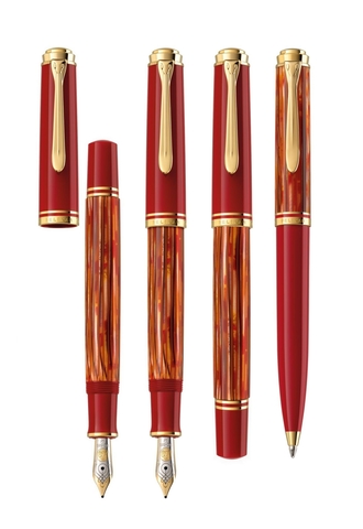 Ручка перьевая Pelikan Souverän® M600 SE 2020, Tortoiseshell-Red  (815840)