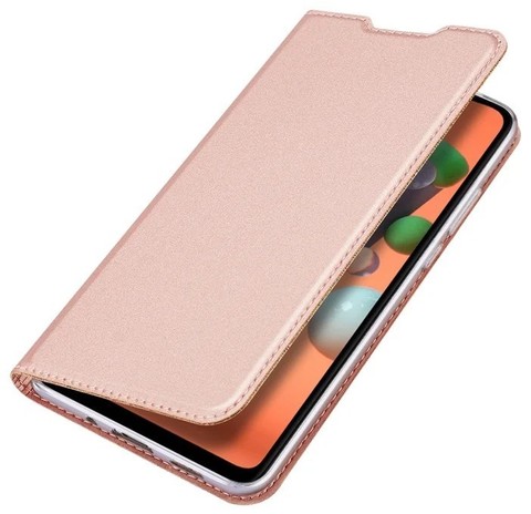 Чехол книжка-подставка Dux Ducis с магнитом для Xiaomi Redmi Note 9 Pro Max (Розовое золото)