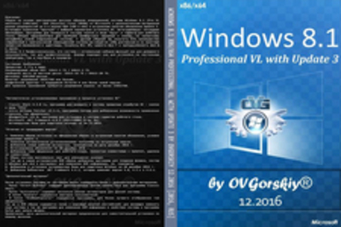 Windows 8.1 x86/x64 Professional VL with Update 3 by OVGorskiy 12.2016 [2016, RUS]