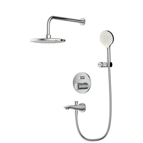 Am.Pm FP85A10020 X-Joy TouchReel. набор: нажимной см-ль д/в/душа. верхний душ 220 мм. держатель д/верхн.ду