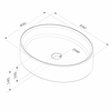 Am.Pm M8FWCC20550WG Func Раковина накладная. овал . 55 см. цвет белый глянец