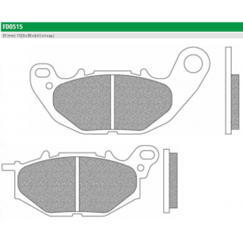 FD0515SP Тормозные колодки дисковые мото ROAD TT Pro SINTERED (FDB2280ST)  NEWFREN