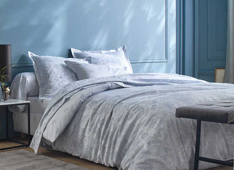 Постельное белье 2 спальное евро Blanc des Vosges Hesperide Porcelaine