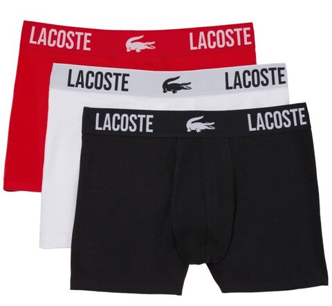 Боксерки теннисные Lacoste Branded Jersey Trunk 3P - black/red/white