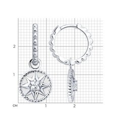 Серьги ROSe de VENTS из серебра с круглыми подвесками