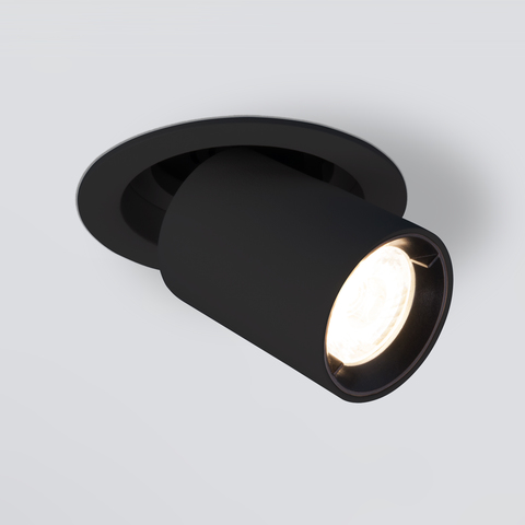 Встраиваемый светодиодный светильник 9917 LED 10W 4200K черный матовый
