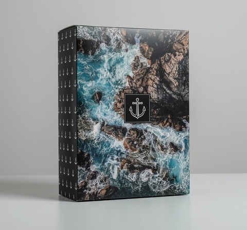 Коробка складная одиночная Прямоугольник «Море», 22*30*10 см, 1 шт.