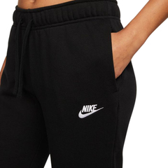 Женские теннисные брюки Nike Sportswear Club Fleece Pant - black/white