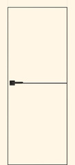 Дверь PX-19 черная кромка с 4-х ст. / Цвет Магнолия / Двери PROFILO PORTE