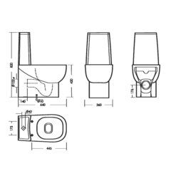 УНИТАЗ-КОМПАКТ SANITA LUXE INFINITY