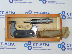 Микрометр резьбовой МВМ- 50 (25-50мм.) Ц/д 0,01мм. ГОСТ 4380-86 8 пар вставок
