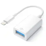 Переходник OTG Lightning USB белый / Адаптер для флешки для передачи данных и подключения