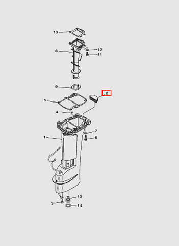 Уплотнительная пластина  для лодочного мотора T15, OTH 9,9 SEA-PRO