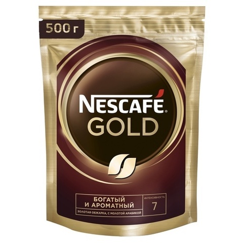 купить Кофе растворимый Nescafe Gold, 500 г пакет (Нескафе)