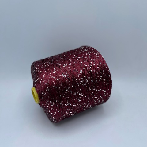 Sequin yarn(пр.Италия), 600/100гр. 100% Полиамид (пайетка), цвет-Винный арт.25082