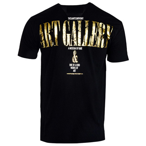 The Saints Sinphony | Футболка мужская GOLD SKULL HAND PAINTED TS3351 спина