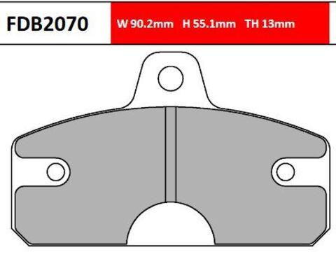 FDB2070KA Тормозные колодки дисковые, картинг
