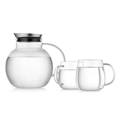 Кувшин из стекла 1700 мл с кружками 350 мл