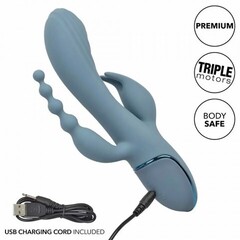 Вибратор тройного действия CalExotics III Triple Ecstasy, 11.5 см x 3.75 см