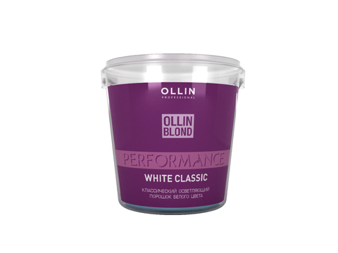 OLLIN blond performance white classic классический осветляющий порошок белого цвета 500г/ white blond powder