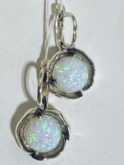 Шиповник (серьги из серебра)