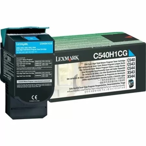 Оригинальный картридж Lexmark C540H1CG голубой