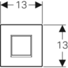 Geberit 116.027.KH.1 Панель смыва для писсуара сенсорная