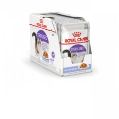 Royal Canin Sterilised Консервы для взрослых стерилизованных кошек кусочки в желе (Пауч)