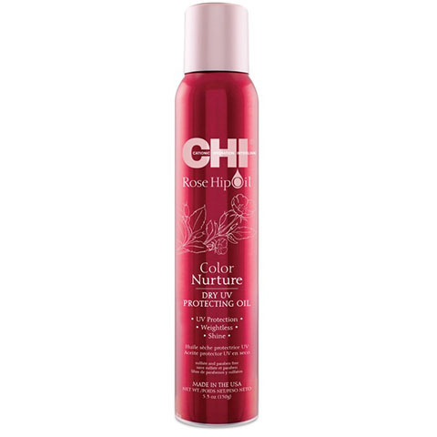 CHI Rose Hip Oil Color Nurture: Сухое масло для волос с маслом шиповника и защитой от УФ (Dry UV Protecting Oil)