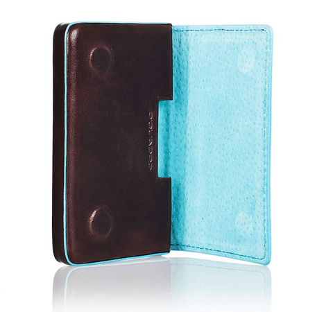 Чехол для кредитных/визитных карт Piquadro Blue Square, коричневый, 10x6x1,5 см