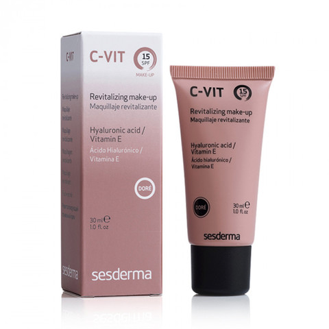 SESDERMA C-VIT Revitalizing make up SPF 15 (dore) – Крем тональный ревитализирующий с СЗФ 15 (Темный тон), 30 мл