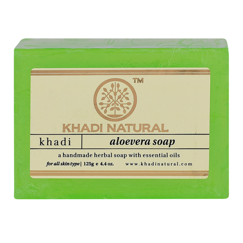 ALOEVERA Handmade Herbal Soap With Essential Oils, Khadi Natural (АЛОЭ (алое) ВЕРА Мыло ручной работы с эфирными маслами, Кхади), 125 г.