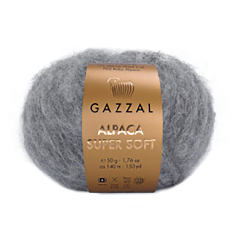 GAZZAL Alpaca Super Soft (17% супервош шерсть мериноса, 70% Беби Альпака, 13% полиамид, 50гр/140м)