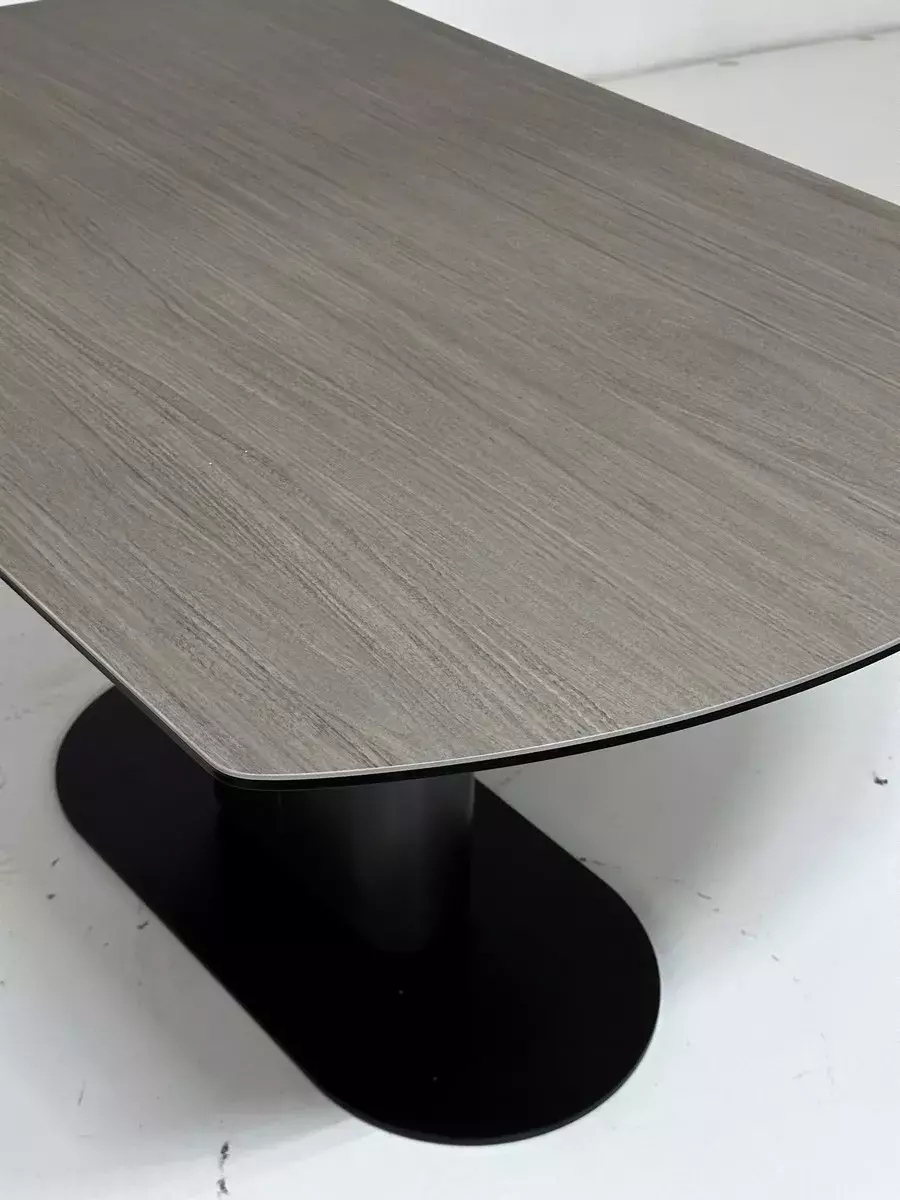 Стол KAI 140 TL-110 поворотная система раскладки, испанская керамика / Темно-серый / Черный, DISAUR