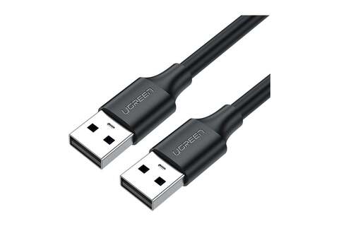 Кабель UGREEN US102 (10309) USB 2.0 A Male to A Male Cable, 0,5м, черный