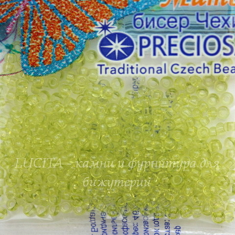 01153 Бисер 10/0 Preciosa Кристалл Соль-Гель салатовый