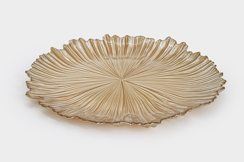 Тарелка обеденная 28см Anna Lafarg Ray золотистая