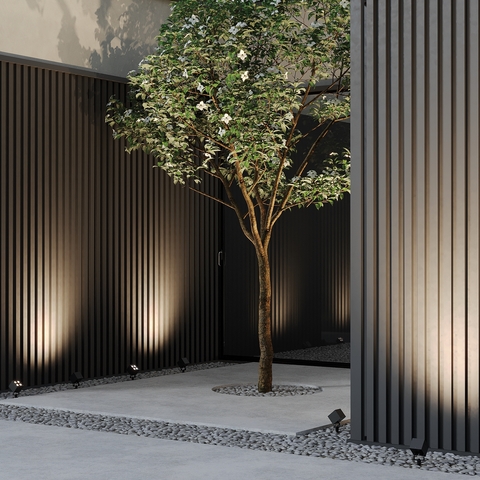 Грунтовый светодиодный светильник Maytoni Ares O309FL-L8B3K