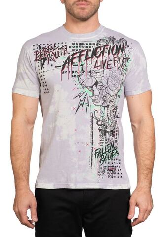 Affliction | Футболка мужская Warborn Saints Tee A26811 перед