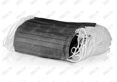 Маска одноразовая трёхслойная (смс) "СЕЙФИТИ", ЧЁРНАЯ, в пакете,50шт/уп, Россия